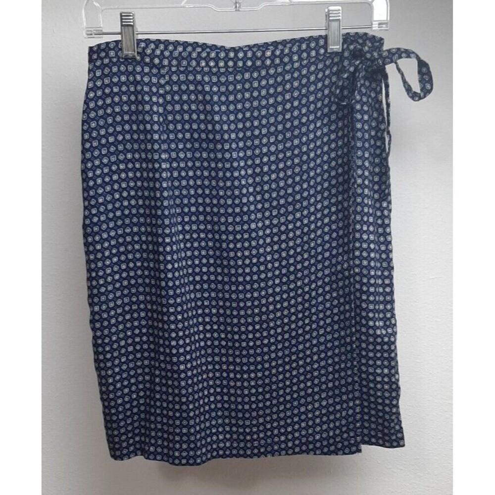 Vintage TR Bentley Girls Size 12 26" Skirt Flowers Blue Straight 90s